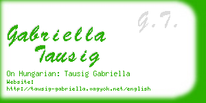 gabriella tausig business card